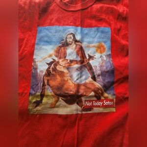 Red Graphic Crewneck Sweater